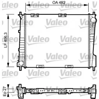 Radiateur, refroidissement du moteur VALEO 734462 pour RENAULT CLIO 1.2 - 75cv