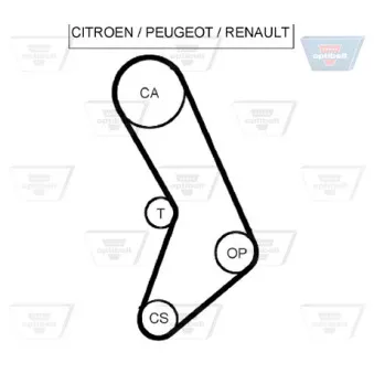OPTIBELT KT 1088 - Kit de distribution