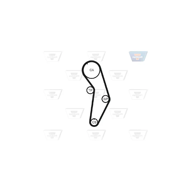 Pompe à eau + kit de courroie de distribution OPTIBELT KT 1133 W2 - Visuel 1