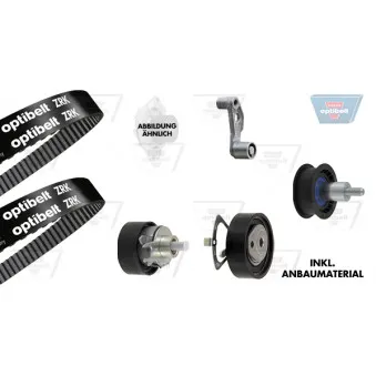 OPTIBELT KT 1209 W2 - Pompe à eau + kit de courroie de distribution