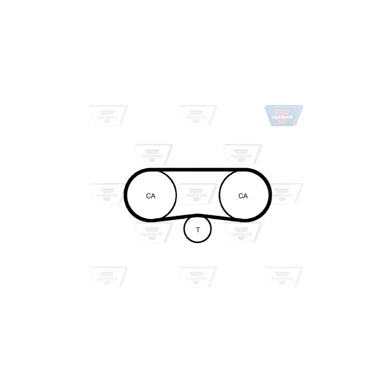 Pompe à eau + kit de courroie de distribution OPTIBELT KT 1209 W2 - Visuel 2