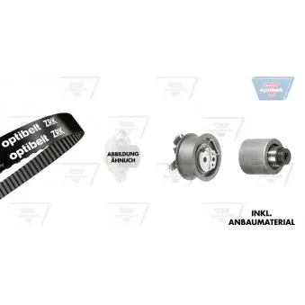 OPTIBELT KT 1237 W5 - Pompe à eau + kit de courroie de distribution