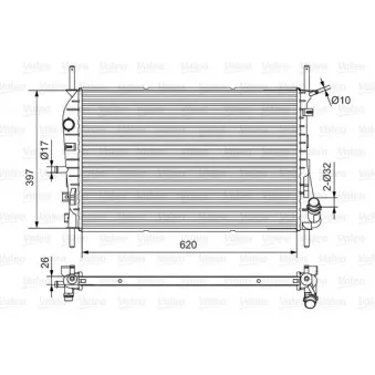 Radiateur, refroidissement du moteur VALEO 734699 pour FORD MONDEO 2.0 TDCi - 130cv