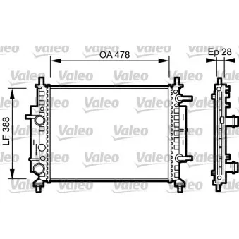 Radiateur, refroidissement du moteur VALEO [734768]