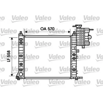 Radiateur, refroidissement du moteur VALEO 734806 pour MERCEDES-BENZ VITO 110 TD 2.3 - 98cv