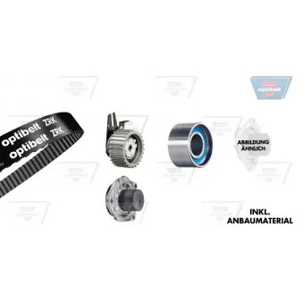 OPTIBELT KT 1566 W1 - Pompe à eau + kit de courroie de distribution