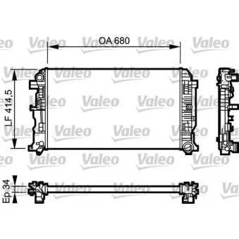 Radiateur, refroidissement du moteur VALEO OEM 2E0121253