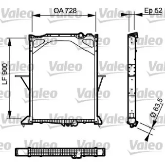 Radiateur, refroidissement du moteur VALEO 735017 pour VOLVO FM12 FM 12/420 - 420cv