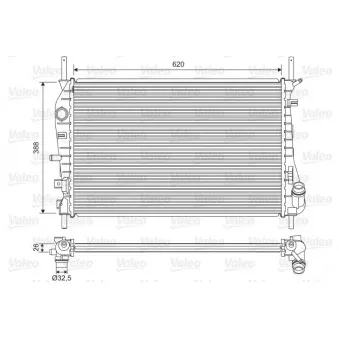 Radiateur, refroidissement du moteur VALEO 735048 pour FORD MONDEO 2.0 16V TDDi / TDCi - 115cv