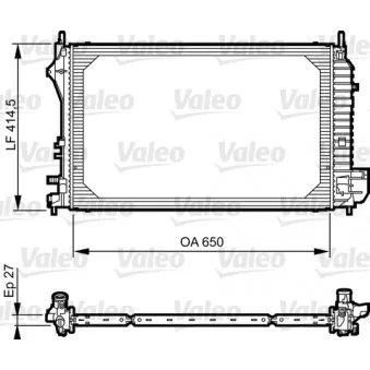 Radiateur, refroidissement du moteur VALEO 735083 pour OPEL VECTRA 2.8 V6 Turbo - 280cv