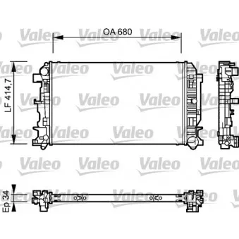 Radiateur, refroidissement du moteur VALEO 735084