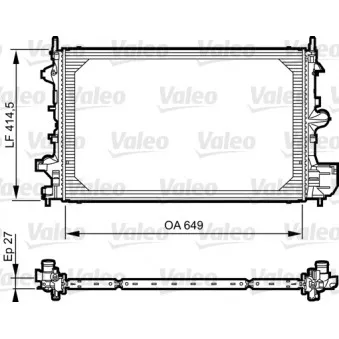 Radiateur, refroidissement du moteur VALEO 735085 pour OPEL VECTRA 1.9 CDTI - 150cv