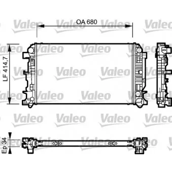 Radiateur, refroidissement du moteur VALEO OEM 054-017-0062