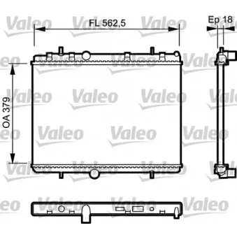 Radiateur, refroidissement du moteur VALEO 735091 pour PEUGEOT 308 1.6 HDI - 112cv