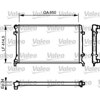Radiateur, refroidissement du moteur VALEO OEM 1K0121253AN