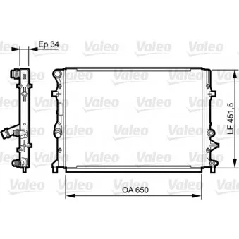 Radiateur, refroidissement du moteur VALEO 735280 pour VOLKSWAGEN GOLF 1.2 TSI - 86cv