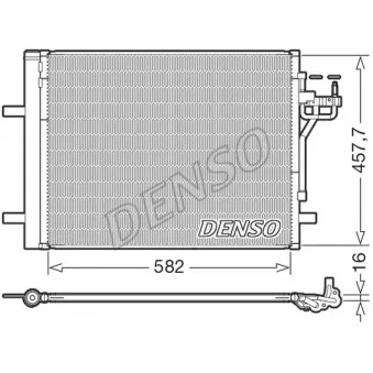 Condenseur, climatisation DENSO DCN10056 pour FORD FOCUS 1.6 TDCi ECOnetic - 105cv