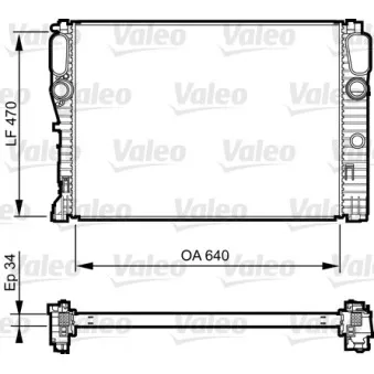 Radiateur, refroidissement du moteur VALEO 735382 pour MERCEDES-BENZ CLASSE E E 500 T - 388cv