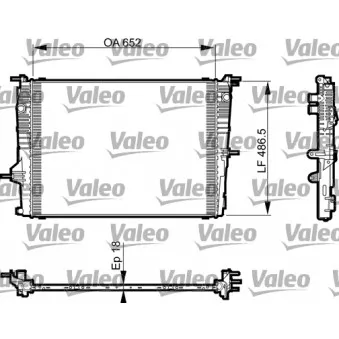 Radiateur, refroidissement du moteur VALEO 735463 pour RENAULT MEGANE 1.6 16V Hi-Flex - 110cv