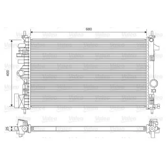 Radiateur, refroidissement du moteur VALEO 735482 pour OPEL INSIGNIA 2.0 CDTI 4x4 - 160cv