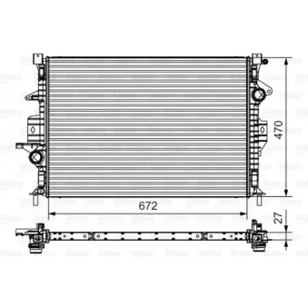 Radiateur, refroidissement du moteur VALEO OEM 107 819