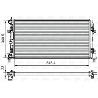 Radiateur, refroidissement du moteur VALEO 735554 pour VOLKSWAGEN POLO 1.6 BiFuel - 82cv