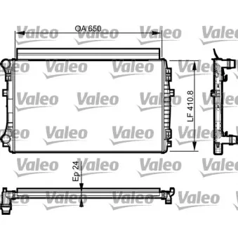 Radiateur, refroidissement du moteur VALEO OEM 053-017-0044