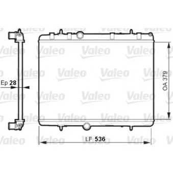Radiateur, refroidissement du moteur VALEO 735608 pour CITROEN C4 1.6 VTI 120 - 120cv