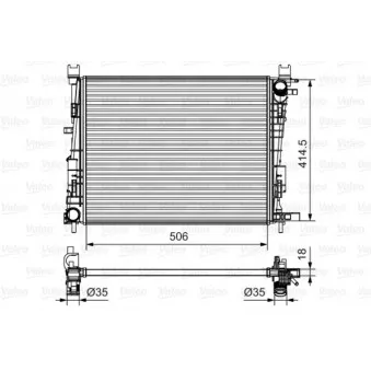 Radiateur, refroidissement du moteur VALEO 735634 pour RENAULT CLIO 0.9 TCe 90 - 90cv
