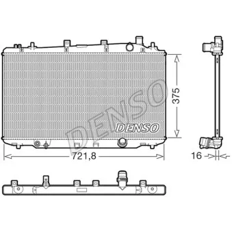 Radiateur, refroidissement du moteur DENSO DRM40056