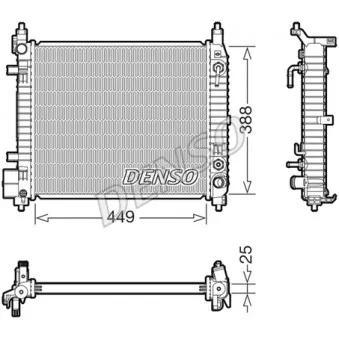 Radiateur, refroidissement du moteur DENSO DRM46104