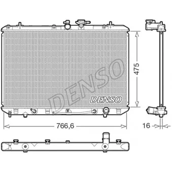 Radiateur, refroidissement du moteur DENSO DRM50143
