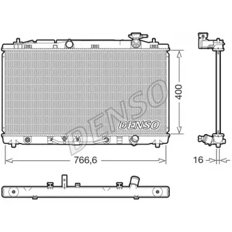 Radiateur, refroidissement du moteur DENSO DRM50146