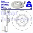 DELPHI BG4982C - Jeu de 2 disques de frein arrière