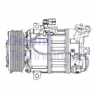 Compresseur, climatisation DELPHI CS20477 pour RENAULT LAGUNA 2.0 DCI GT - 178cv
