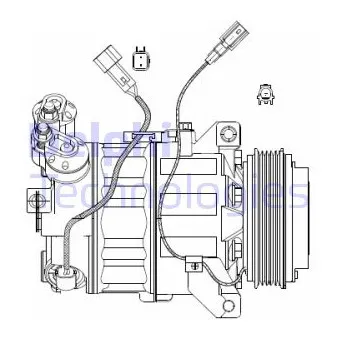 Compresseur, climatisation DELPHI CS20482 pour FORD MONDEO 2.5 - 220cv