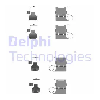 Kit d'accessoires, plaquette de frein à disque DELPHI LX0756