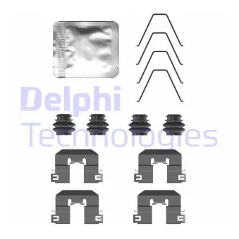 DELPHI LX0758 - Kit d'accessoires, plaquette de frein à disque