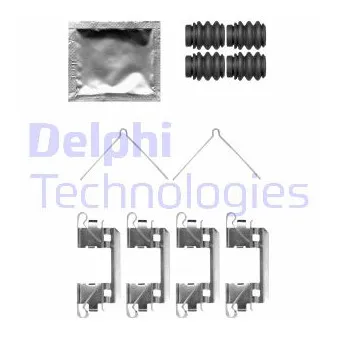 Kit d'accessoires, plaquette de frein à disque DELPHI LX0762 pour HONDA JAZZ 1.5 - 130cv