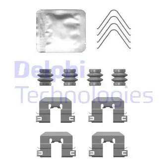 Kit d'accessoires, plaquette de frein à disque DELPHI LX0764
