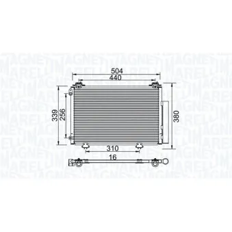 Condenseur, climatisation MAGNETI MARELLI OEM 051-016-0010