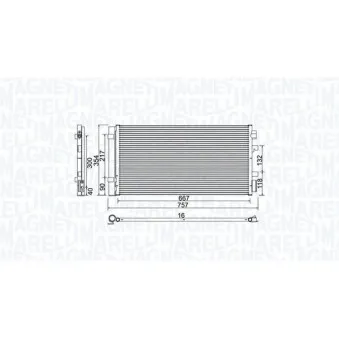 Condenseur, climatisation MAGNETI MARELLI OEM V46-62-0025