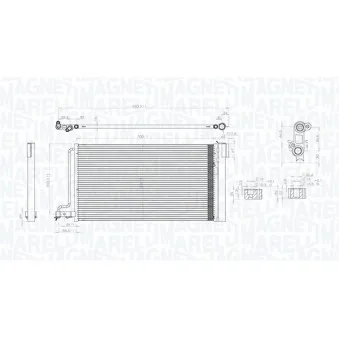 Condenseur, climatisation MAGNETI MARELLI OEM V25-62-0029