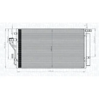 Condenseur, climatisation MAGNETI MARELLI 350203848000 pour HYUNDAI IX35 2.0 traction intégrale - 163cv