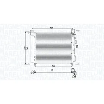 Condenseur, climatisation MAGNETI MARELLI [350203952000]