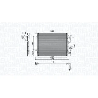 Condenseur, climatisation MAGNETI MARELLI OEM BSG 40-525-025