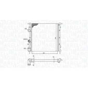 Radiateur, refroidissement du moteur MAGNETI MARELLI 350213172100 pour RENAULT CLIO 1.2 - 60cv