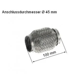 Tuyau flexible, échappement HJS [83 00 8506]