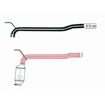 HJS 91 11 1503 - Tube de réparation, catalyseur