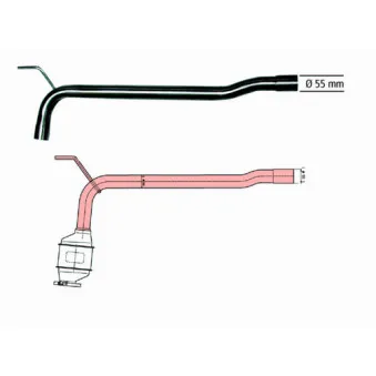 HJS 91 11 1504 - Tube de réparation, catalyseur